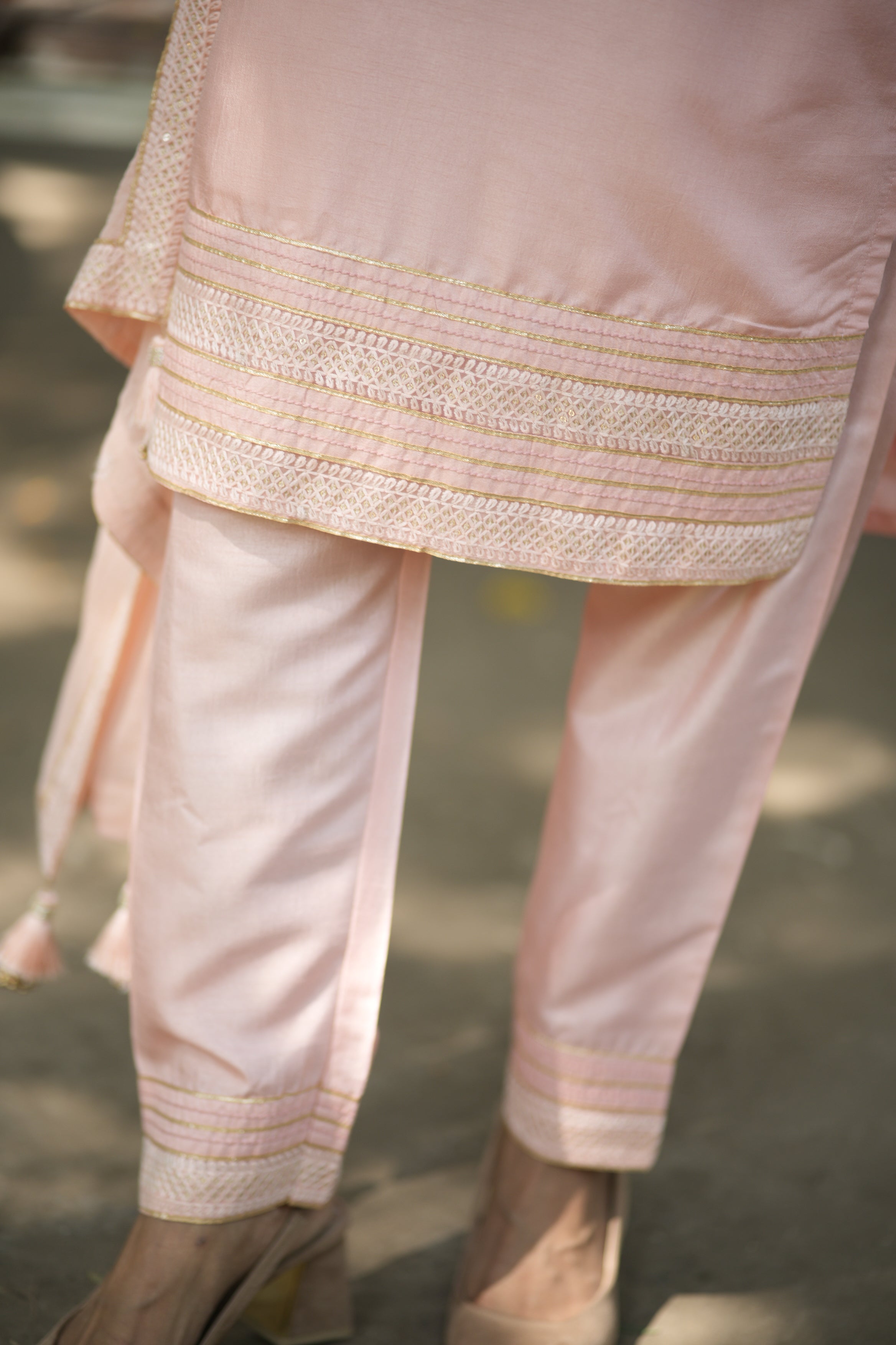 Peach Handwork Suit – Label Madhuri Thakkar